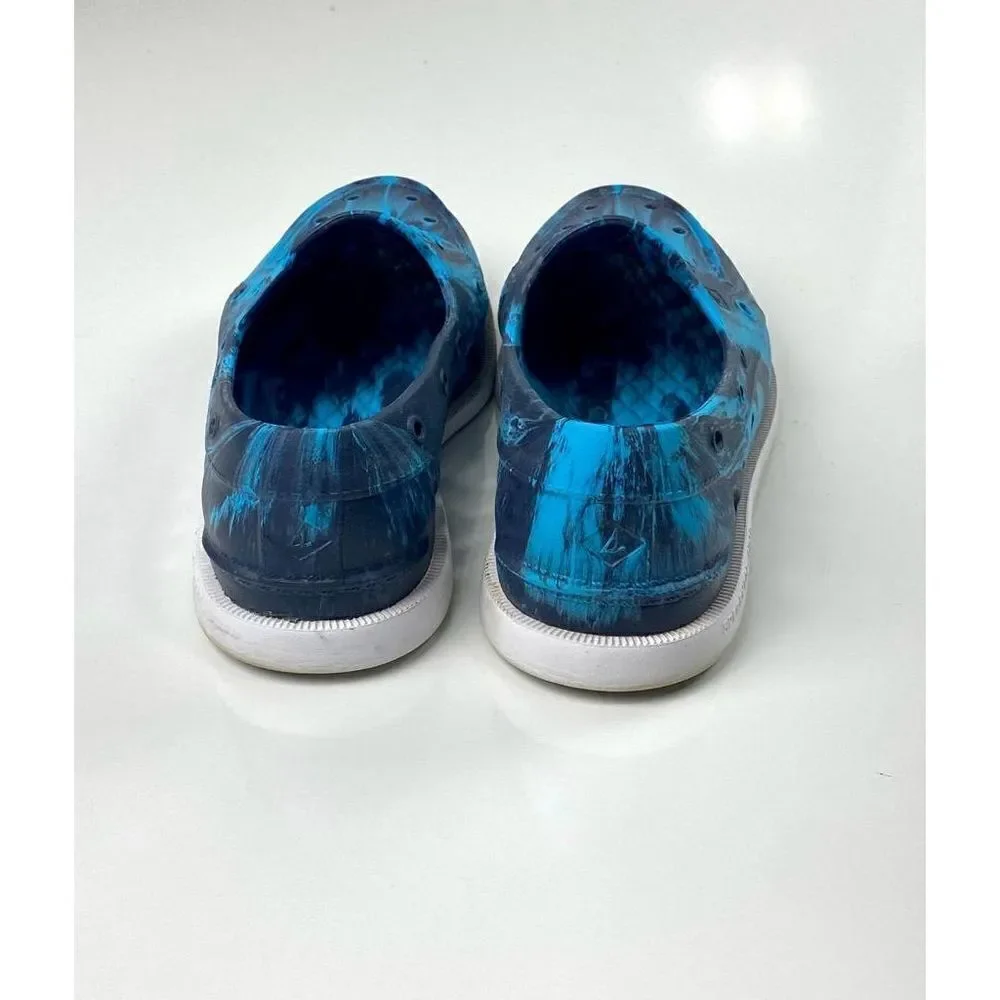 Sperry Top Sider Authentic Original Float Boat Shoe Mens 7 Womens 8 Marble Blue